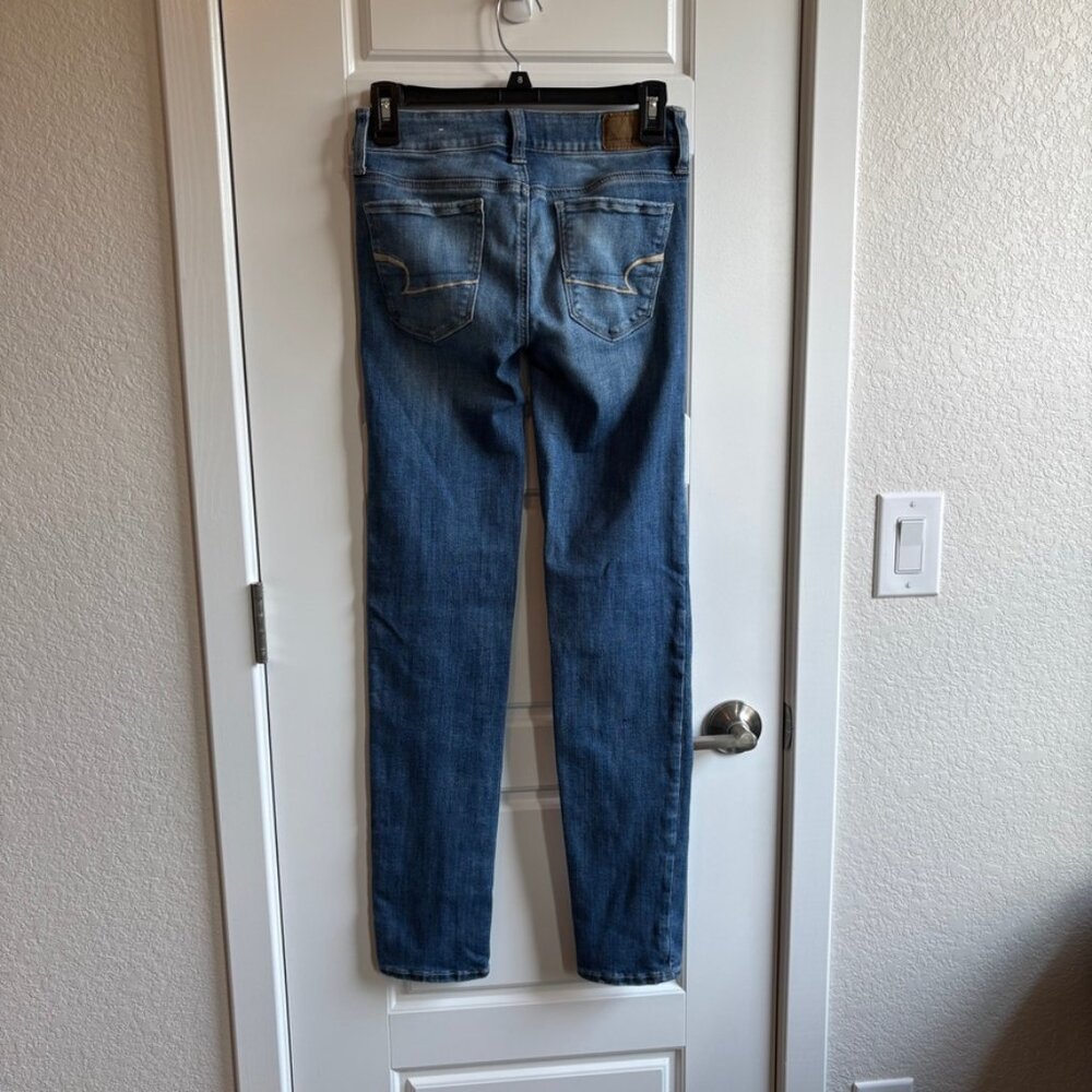 American Eagle Outfitters Super Stretch  Skinny jeans in size 2 long - Picture 2 of 4